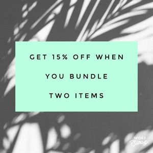 15% off when you bundle two or more items